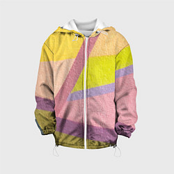 Куртка с капюшоном детская Цветной пазл, цвет: 3D-белый