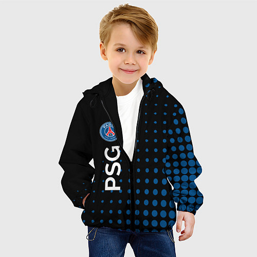 Детская куртка Psg абстракция / 3D-Черный – фото 4