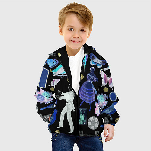Детская куртка Underground pattern Fashion 2077 / 3D-Черный – фото 4