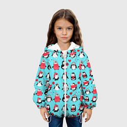 Куртка с капюшоном детская PENGUINS ON THE POSITIVE, цвет: 3D-белый — фото 2