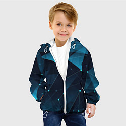 Куртка с капюшоном детская Кибернетические звёзды, цвет: 3D-белый — фото 2
