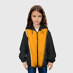 Куртка с капюшоном детская Mens Style Чёрное с оранжевым - вариант без надпис, цвет: 3D-черный — фото 2