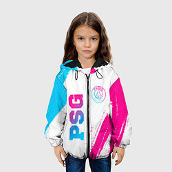 Куртка с капюшоном детская PSG Neon Gradient, цвет: 3D-черный — фото 2