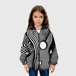 Куртка с капюшоном детская Geometric vanguard composition Fashion trend, цвет: 3D-черный — фото 2