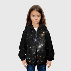 Куртка с капюшоном детская Новое изображение ранней вселенной от Джеймса Уэбб, цвет: 3D-черный — фото 2