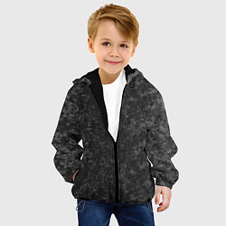 Куртка с капюшоном детская Black marble Черный мрамор, цвет: 3D-черный — фото 2