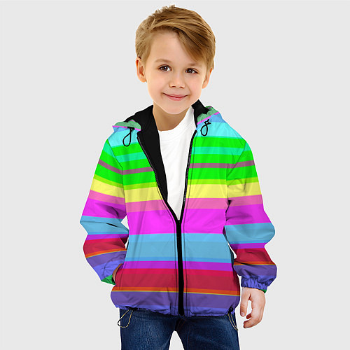 Детская куртка Тропические линии / 3D-Черный – фото 4