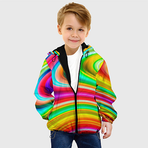 Детская куртка Rainbow colors / 3D-Черный – фото 4