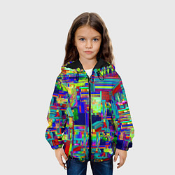 Куртка с капюшоном детская Vanguard fractal pattern, цвет: 3D-черный — фото 2