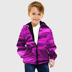 Куртка с капюшоном детская Розово-пурпурный закат, цвет: 3D-черный — фото 2