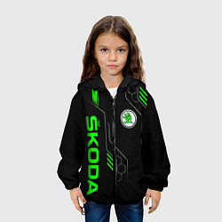 Куртка с капюшоном детская SKODA - БРОНЯ БУДУЩЕГО, цвет: 3D-черный — фото 2