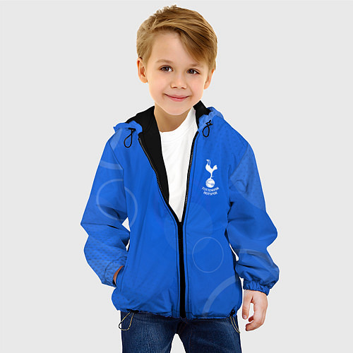 Детская куртка Tottenham hotspur Голубая абстракция / 3D-Черный – фото 4