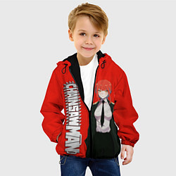 Куртка с капюшоном детская Макима детектив - Человек-бензопила, цвет: 3D-черный — фото 2