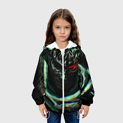 Куртка с капюшоном детская Берсерк Гатс В Плаще, цвет: 3D-белый — фото 2