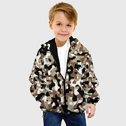 Куртка с капюшоном детская Камуфляж Open Terrain, цвет: 3D-черный — фото 2