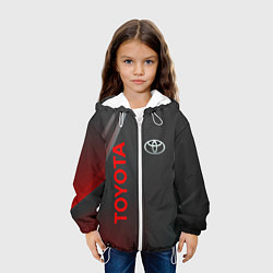 Куртка с капюшоном детская Тойота - Абстракция, цвет: 3D-белый — фото 2
