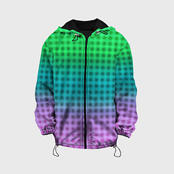 Детская куртка Gradient lilac green plaid