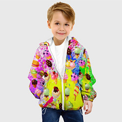 Куртка с капюшоном детская Вкусные Мороженки, цвет: 3D-белый — фото 2