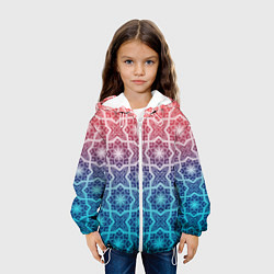 Куртка с капюшоном детская Восточная мозаика, цвет: 3D-белый — фото 2