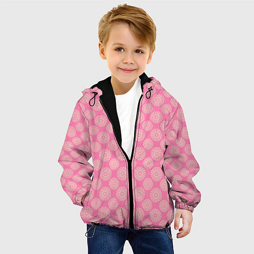 Детская куртка Классические узоры - паттерн / 3D-Черный – фото 4