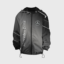 Куртка с капюшоном детская Mercedes абстракция карбон, цвет: 3D-черный