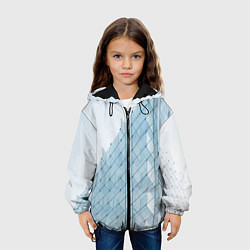 Куртка с капюшоном детская Абстрактный стеклянный мир, цвет: 3D-черный — фото 2