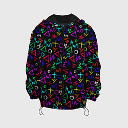 Куртка с капюшоном детская League Of Legends: Arcane neon logo, цвет: 3D-черный