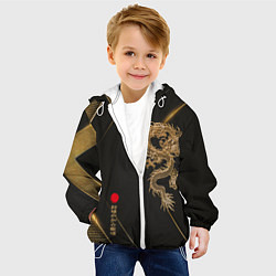 Куртка с капюшоном детская Golden Dragon, цвет: 3D-белый — фото 2