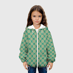 Куртка с капюшоном детская Точечные классические узоры, цвет: 3D-белый — фото 2