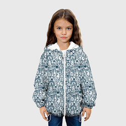 Куртка с капюшоном детская Монстрики с антенками, цвет: 3D-белый — фото 2
