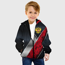Куртка с капюшоном детская Red & black Russia, цвет: 3D-черный — фото 2