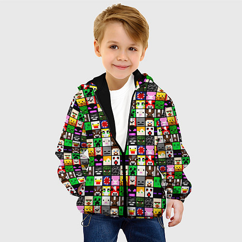 Детская куртка Minecraft characters / 3D-Черный – фото 4