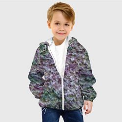 Куртка с капюшоном детская Текстура необработанного гранита, цвет: 3D-белый — фото 2
