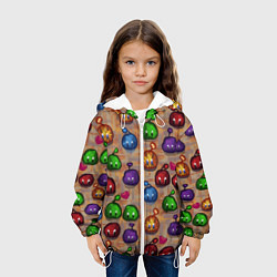 Куртка с капюшоном детская Много слаймов Стардью, цвет: 3D-белый — фото 2