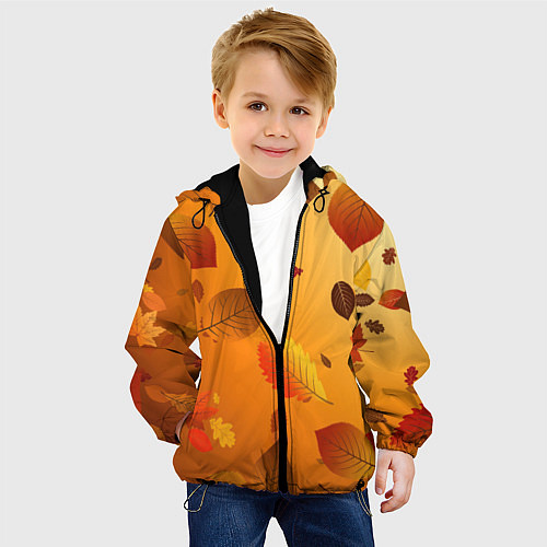 Детская куртка Осенний тёплый ветер / 3D-Черный – фото 4