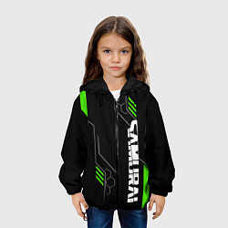 Куртка с капюшоном детская Samurai - Зеленые технологии, цвет: 3D-черный — фото 2