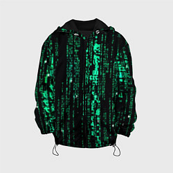 Куртка с капюшоном детская Программное кодирование, цвет: 3D-черный