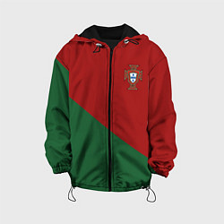 Куртка с капюшоном детская Сборная Португалии форма для чемпионата мира 2022, цвет: 3D-черный