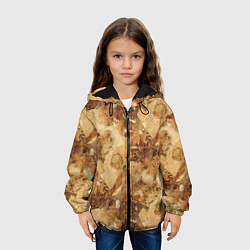 Куртка с капюшоном детская Натуральные древесные стружки опилки, цвет: 3D-черный — фото 2