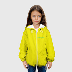 Куртка с капюшоном детская Киберпанк - Лого Дэвида, цвет: 3D-белый — фото 2