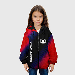 Куртка с капюшоном детская Great Wall красный карбон, цвет: 3D-черный — фото 2