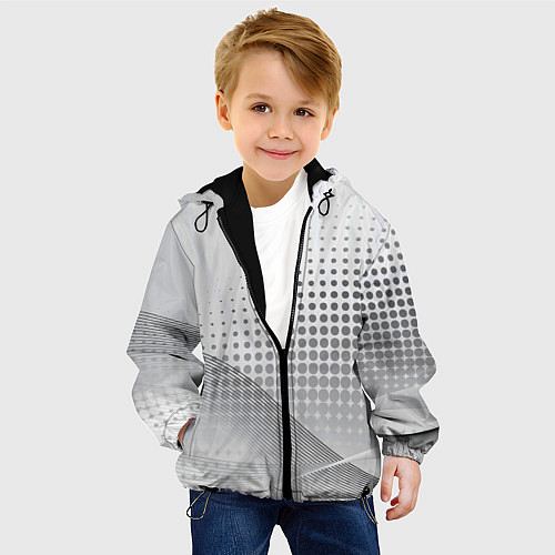 Детская куртка Стальной градиент / 3D-Черный – фото 4