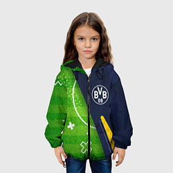 Куртка с капюшоном детская Borussia football field, цвет: 3D-черный — фото 2