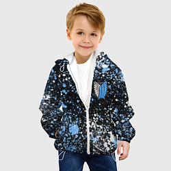 Куртка с капюшоном детская Attack on Titan paint, цвет: 3D-белый — фото 2
