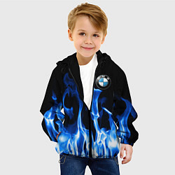 Куртка с капюшоном детская BMW fire, цвет: 3D-черный — фото 2