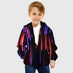 Куртка с капюшоном детская Метеоритный дождь, цвет: 3D-черный — фото 2
