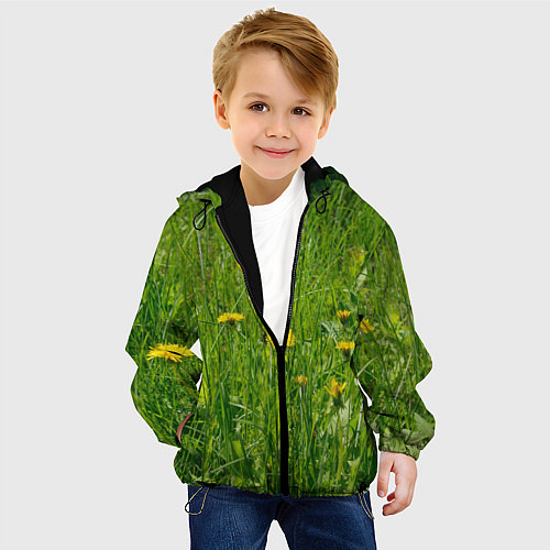 Детская куртка Солнечные одуванчики / 3D-Черный – фото 4