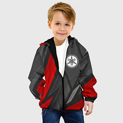 Куртка с капюшоном детская Yamaha sports racing, цвет: 3D-черный — фото 2