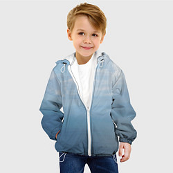 Куртка с капюшоном детская Крымское море, цвет: 3D-белый — фото 2