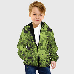 Куртка с капюшоном детская Камуфляж M-84, цвет: 3D-черный — фото 2